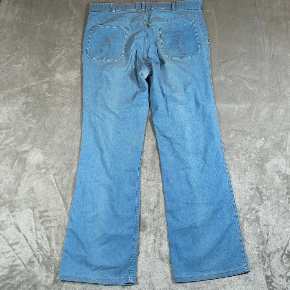 Vintage Levis Jeans Men 29x29 Blue Orange Tab USA Straight Denim Light Wash Fade